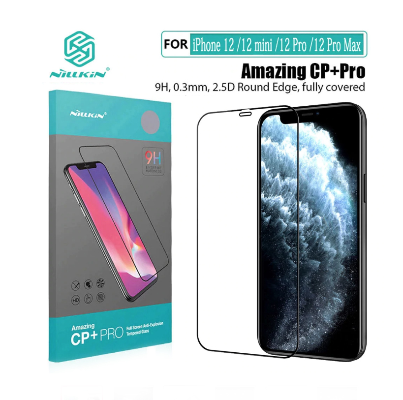 Kính cường lực iphone 12/ 12 pro/ 12 pro max full màn hình cp+pro nillkin