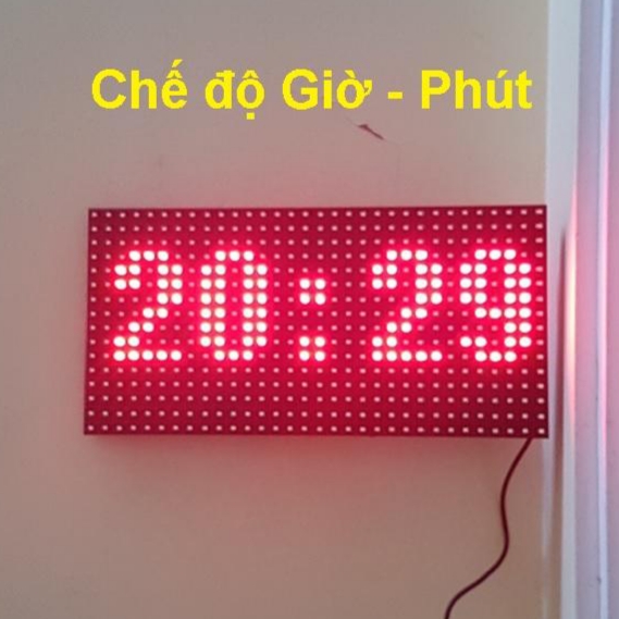 Đồng hồ Led Matrix, Led P10 siêu to khổng lồ - Treo tường, để bàn