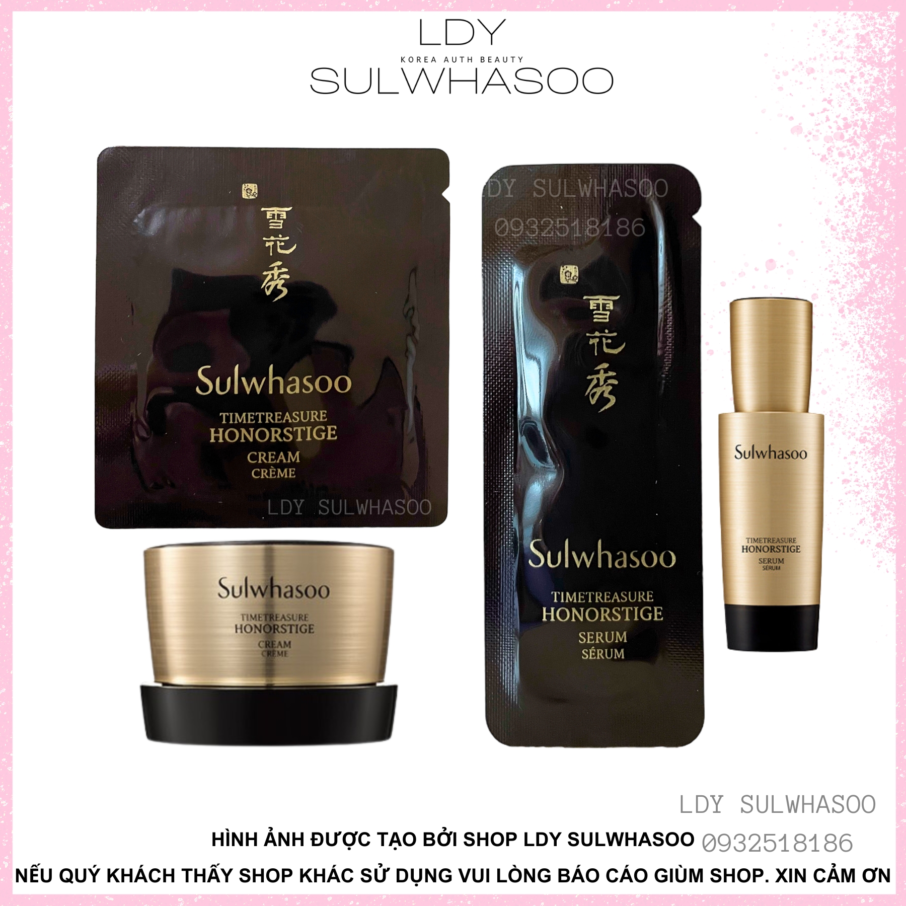 Sulwhasoo combo 5 gói kem serum trẻ hoá sâm đen linh chi sulwhasoo timetreasure honorstire 1ml gói sample