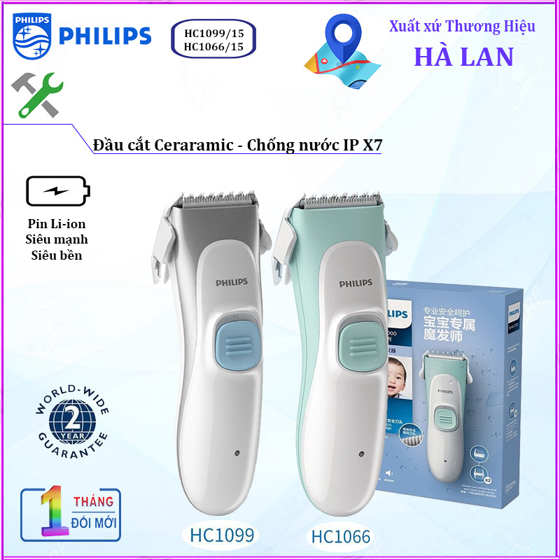 Tông đơ cắt tóc cho bé nhãn hiệu cao cấp philips hc1099/15 hoặc hc1066/15