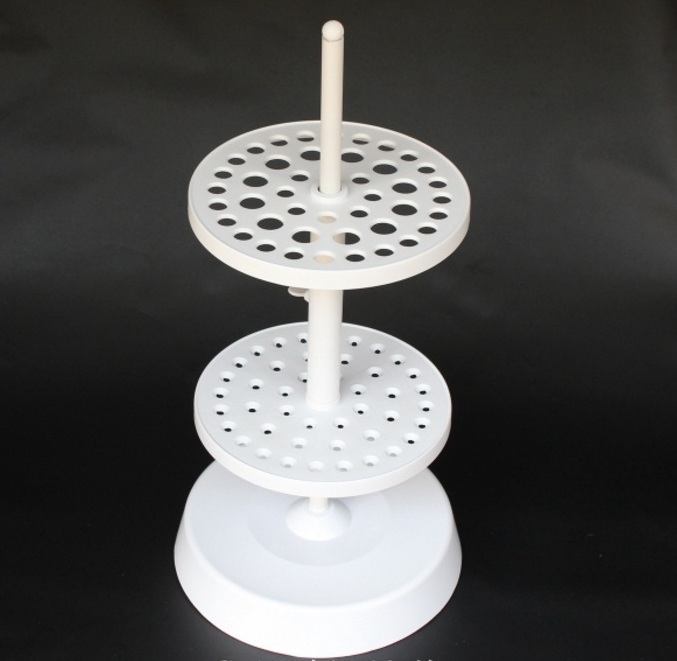 Giá đỡ pipet thẳng bằng nhựa, dạng xoay màu trắng