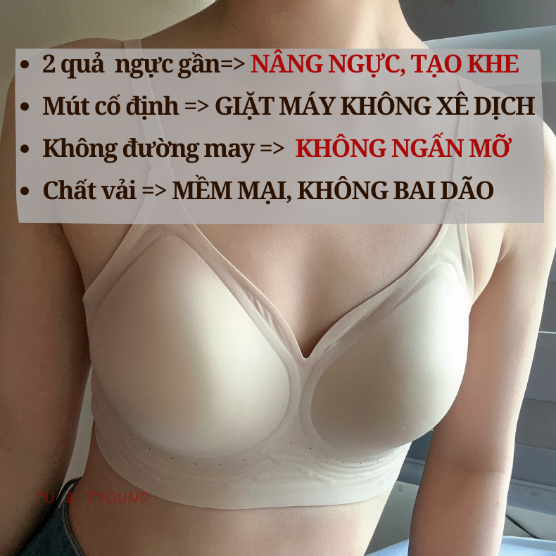 Áo Ngưc Bra Không Đường May Ôm Trọn Bầu Ngực Nâng Ngực Không Bửa Quả Tàng Hình Không Ngấn Mỡ Lưng CỰC KỲ THOẢI MÁI