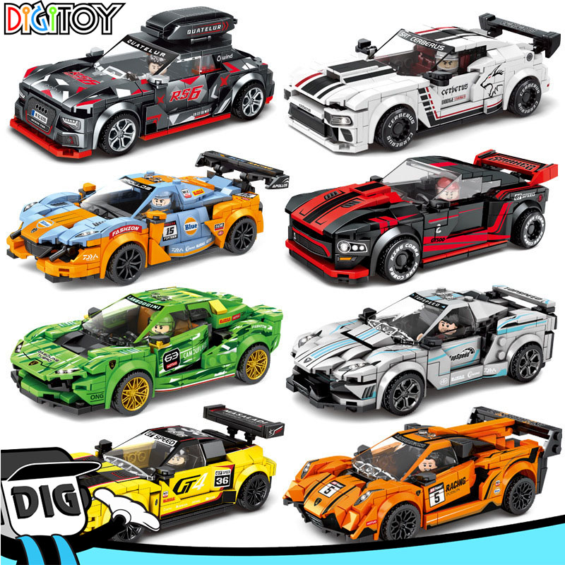 [ẢNH THẬT] Bộ đồ chơi lắp ráp lego xếp mô hình xe hơi đua ô tô trang trí quà tặng sinh nhật bé trai trẻ em Racing Car Leyi, Digitoy - Đồ chơi hay ho