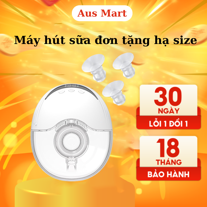 Máy hút sữa điện đơn không dây rảnh tay cao cấp máy hút sữa đơn máy vắt sữa 4 in 1 kích sữa êm ái sạc pin tiện lợi có thể điều chỉnh áp lực hút không đau máy kích sữa cho mẹ massage an toàn thuận tiện