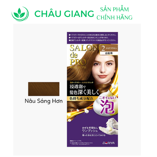 (Đủ màu) Nhuộm tóc phủ bạc không mùi dạng bọt Salon de Pro 100g