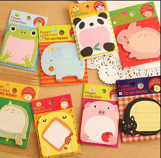 Tập Giấy note hình thú siêu cute
