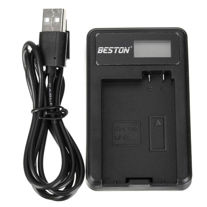Sạc USB Beston Sạc pin máy ảnh Canon LP-E8 LPE8 Canon 550D 600D 650D 700D