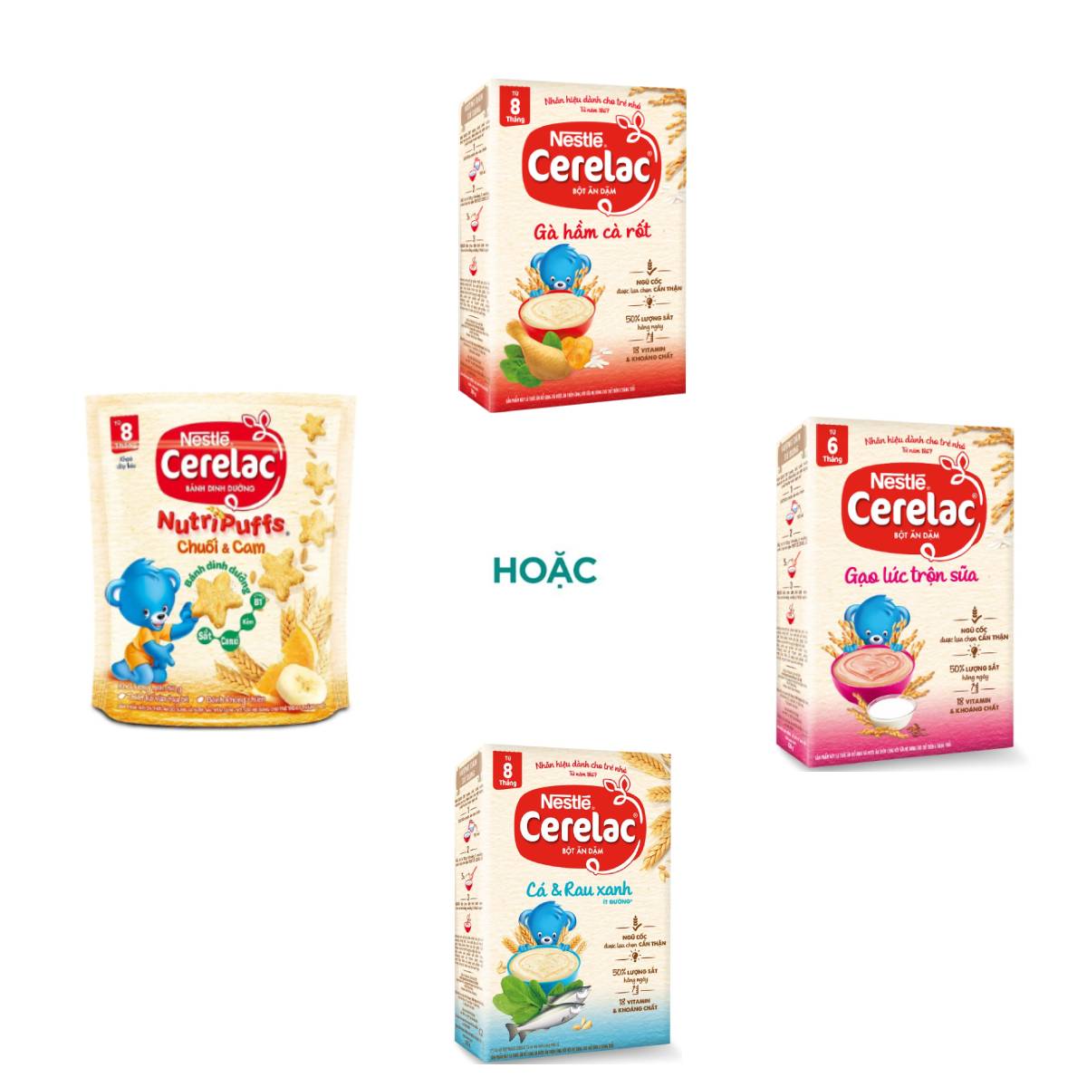 Bánh/Bột ăn dặm Cerelac Nutri puff vị ngẫu nhiên