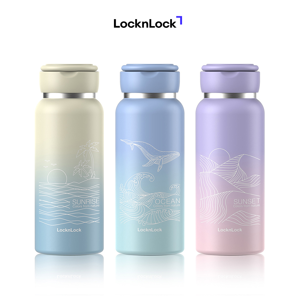 Bình giữ nhiệt LocknLock Sling Ring Nature Tumbler Sunrise/Sunset/ Ocean 650ml LHC4321 Edition