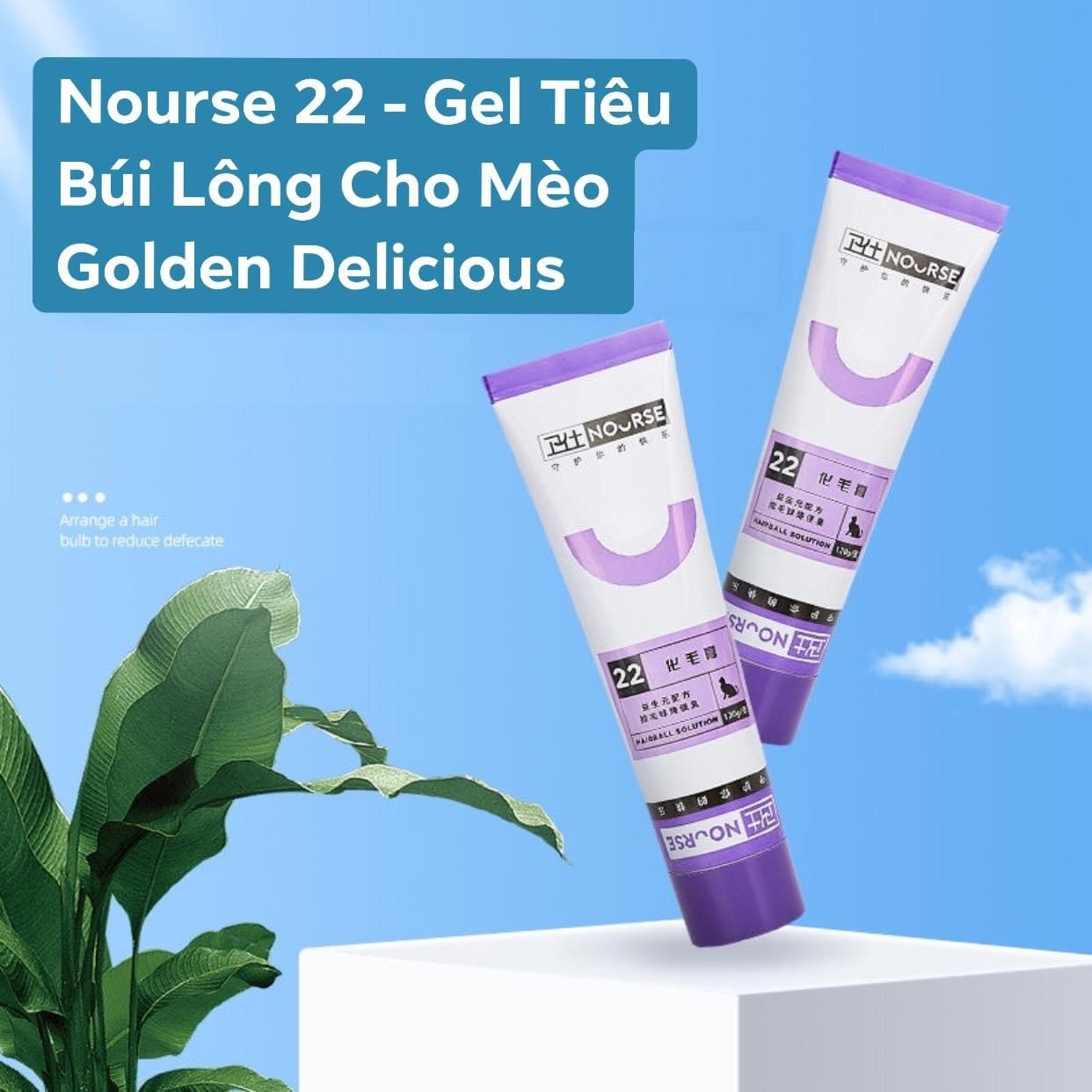 Nourse 22 - gel tiêu búi lông hairball cho mèo - xóa bỏ các bệnh dạ dày do búi lông gây ra - tốt cho hệ tiêu hóa mèo