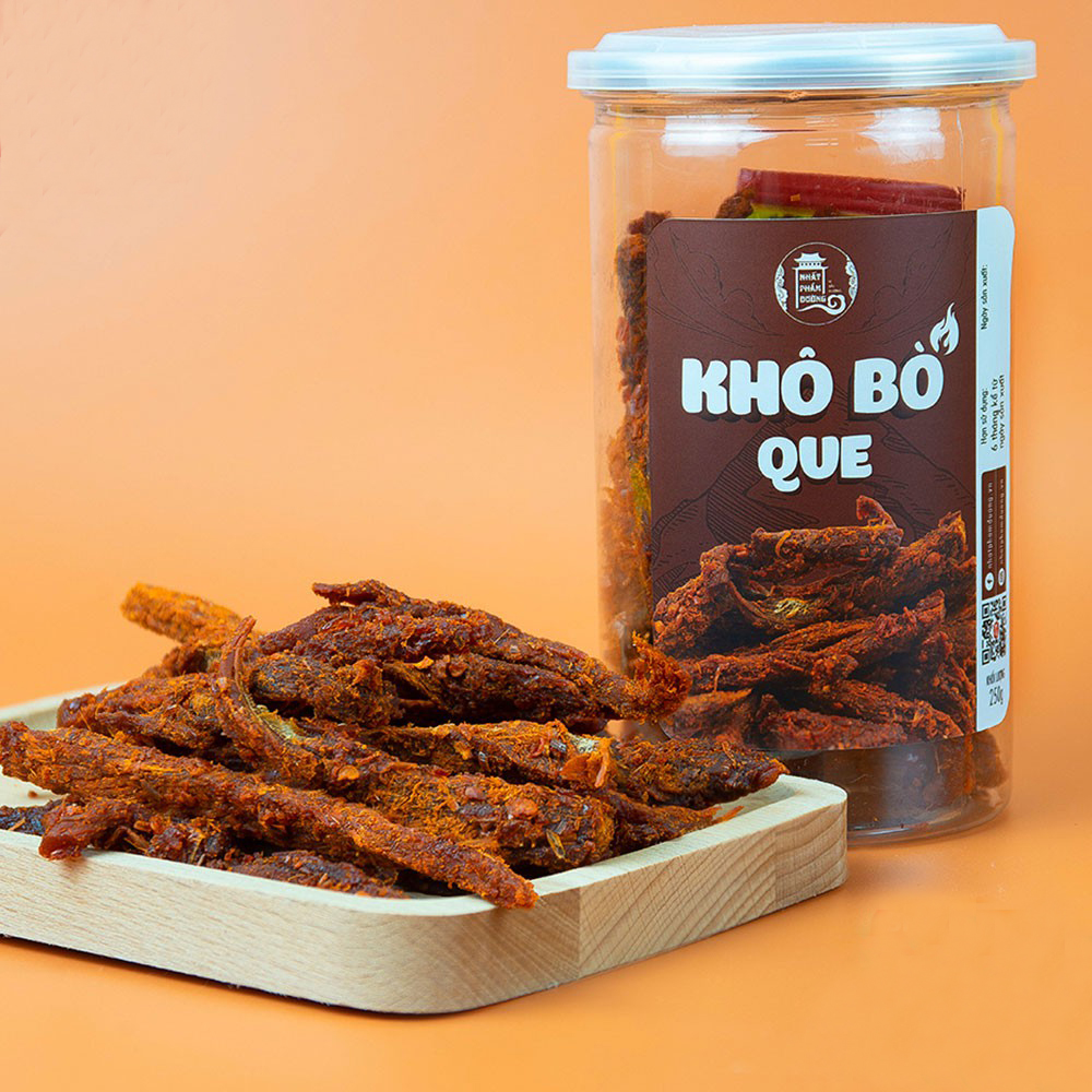 Khô bò que 250g thịt bò khô vị siêu cay khô giòn