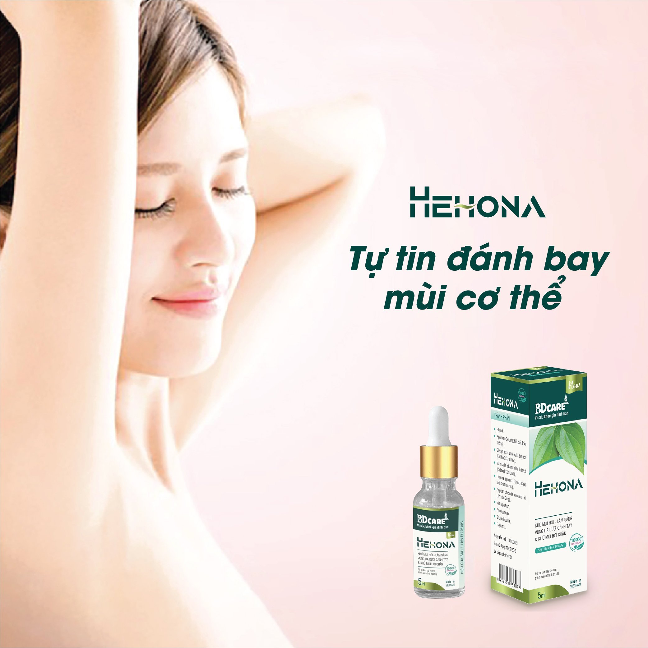 Serum hôi chân và hôi nách HEHONA