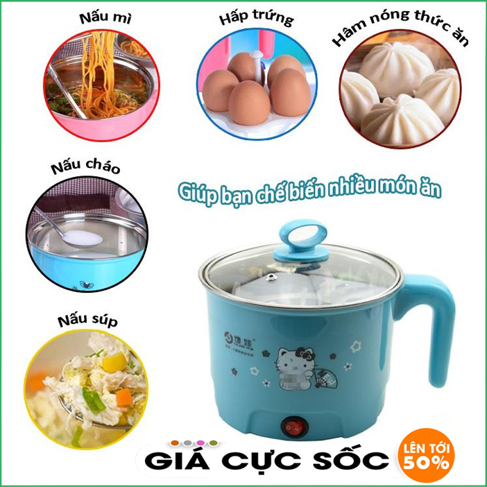 [LOẠI TỐT] NỒI ĐIỆN NẤU MÌ LUỘC TRỨNG CỰC NHANH - CA NẤU MÌ SIÊU TỐC, NỒI LẨU ĐIỆN MINI ĐA NĂNG