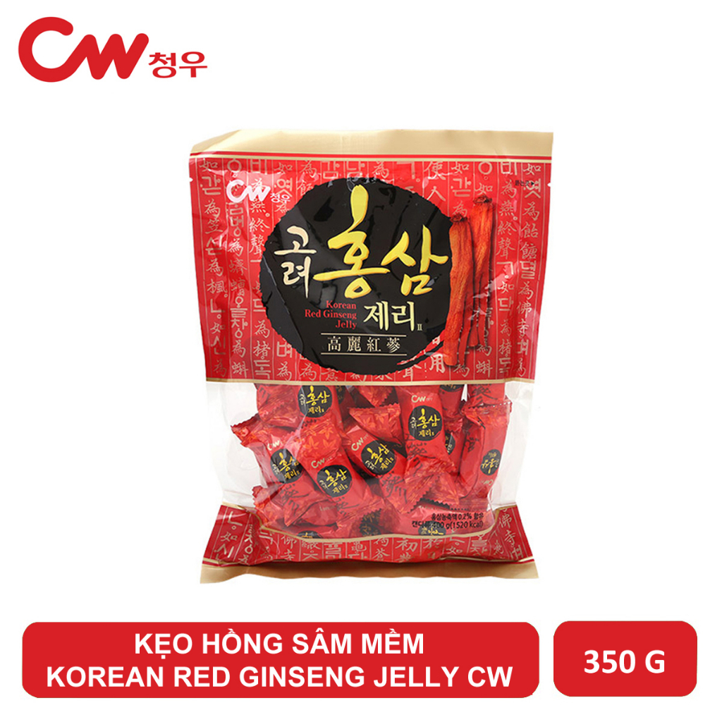 Kẹo hồng sâm mềm korean red ginseng jelly cw 350 gram - kẹo sâm cao cấp