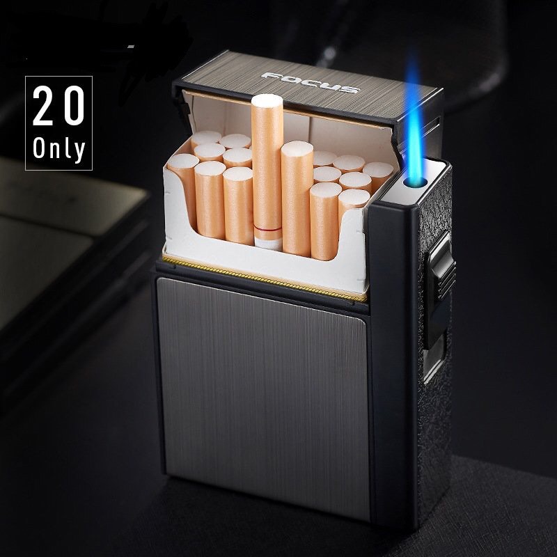 (SALE) BẬT LỬA KIÊM HỘP THUÔC HY686 ĐỰNG 20 ĐIẾU THÂN NHỰA VÀ KIM LOẠI ĐẸP MẮT XÀI GAS
