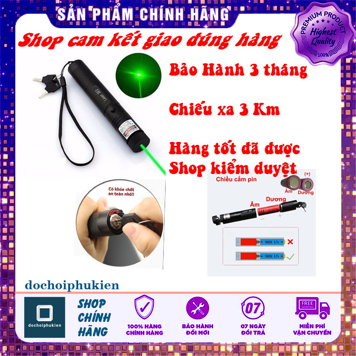 Đèn pin laze 303 chiếu xa 3km - hàng chuẩn chất lượng