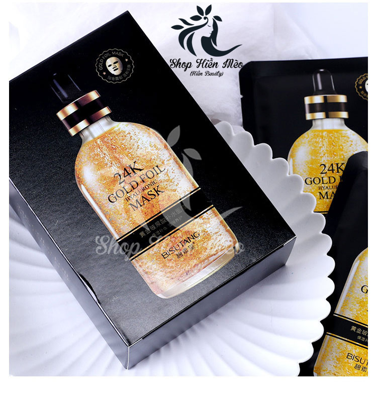 Mặt nạ vàng 24k Bisutang Gold Foil 10 miếng/hộp