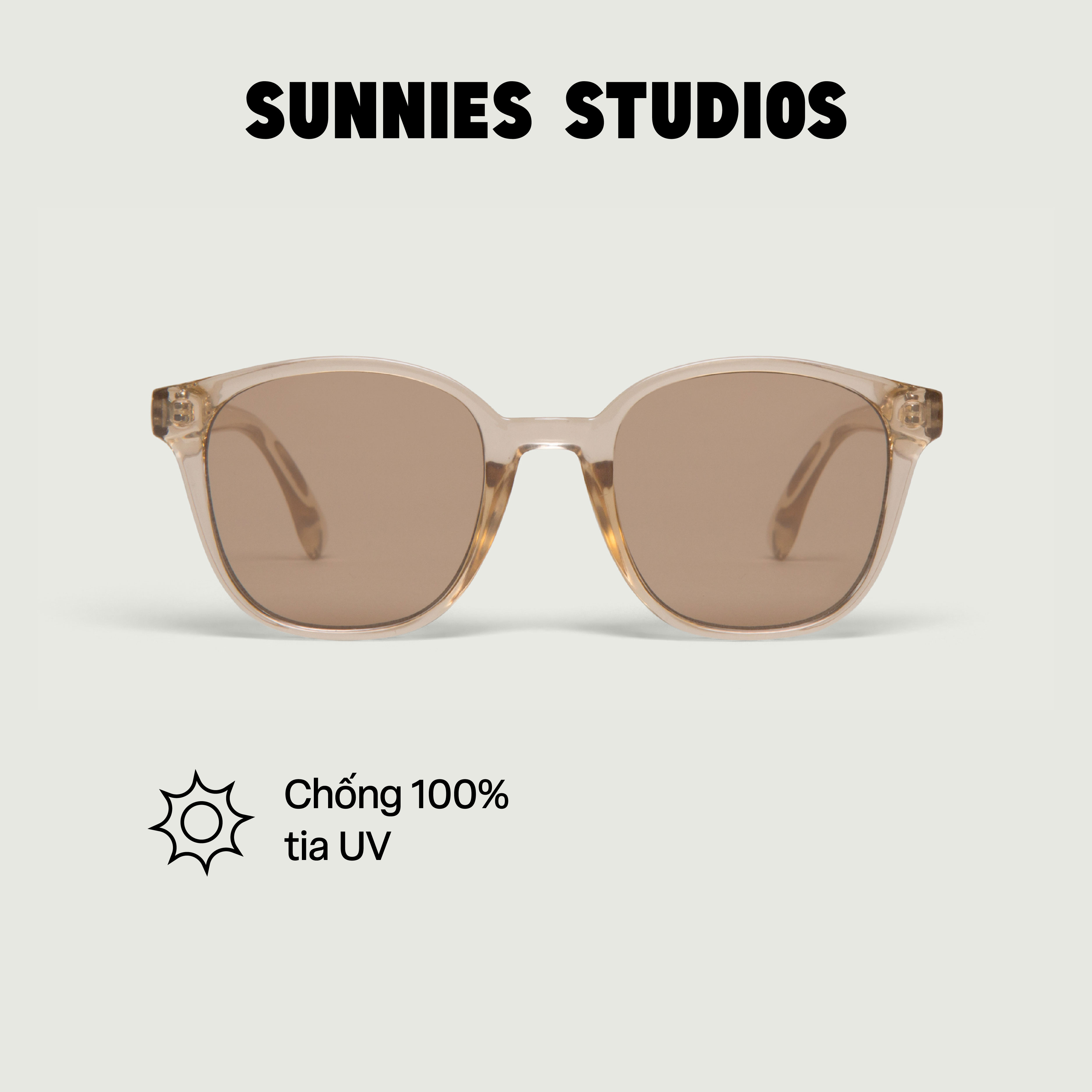 Kính mát Sunnies Studios Gọng vuông Neo Cornhusk