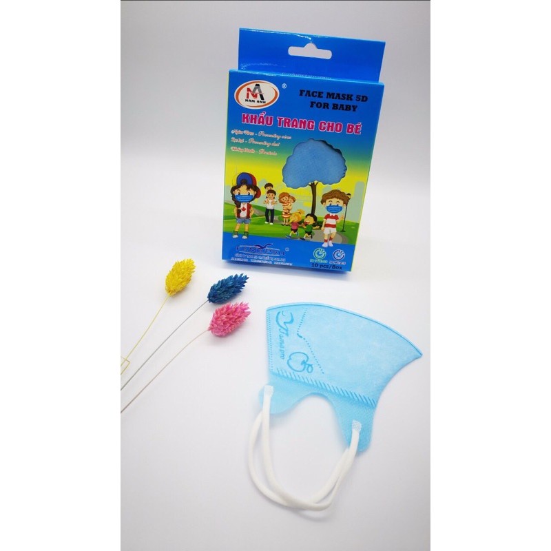 Khẩu trang trẻ em 5d famapro - hộp 10 cái