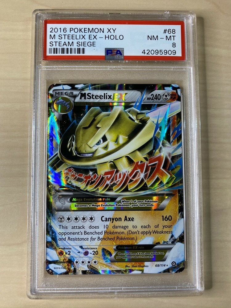 Thẻ Pokémon M STEELIX 68 114 Ultra Rare Mega EX Full Art FA XY11 FR TBE