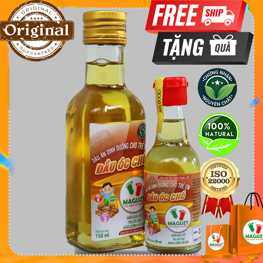 Combo 2 chai dầu Óc Chó cho bé ăn dặm Maguzt nguyên chất
