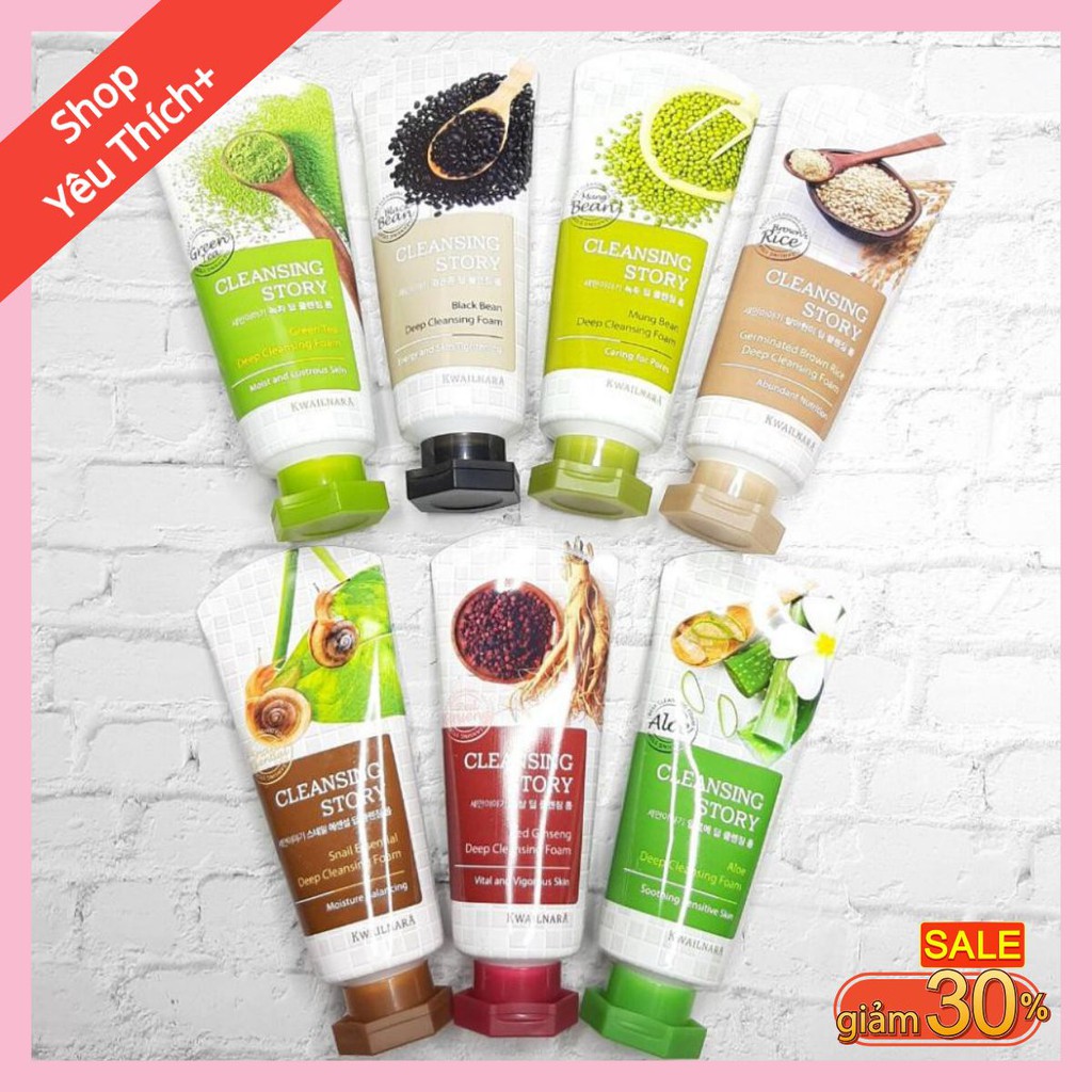Sửa rửa mặt Kwailnara Cleansing Story 120ml sạch bụi bẩn