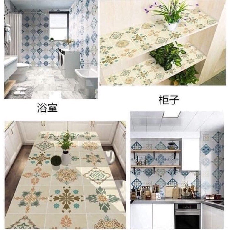 Giấy dán bếp tráng nhôm, decal dán bếp hàng cao cấp, cách nhiệt, dễ lau chùi