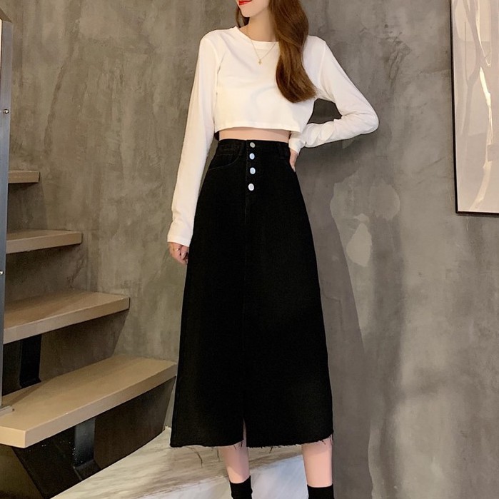 Áo Croptop Dài Tay Phong Cách Hàn Quốc