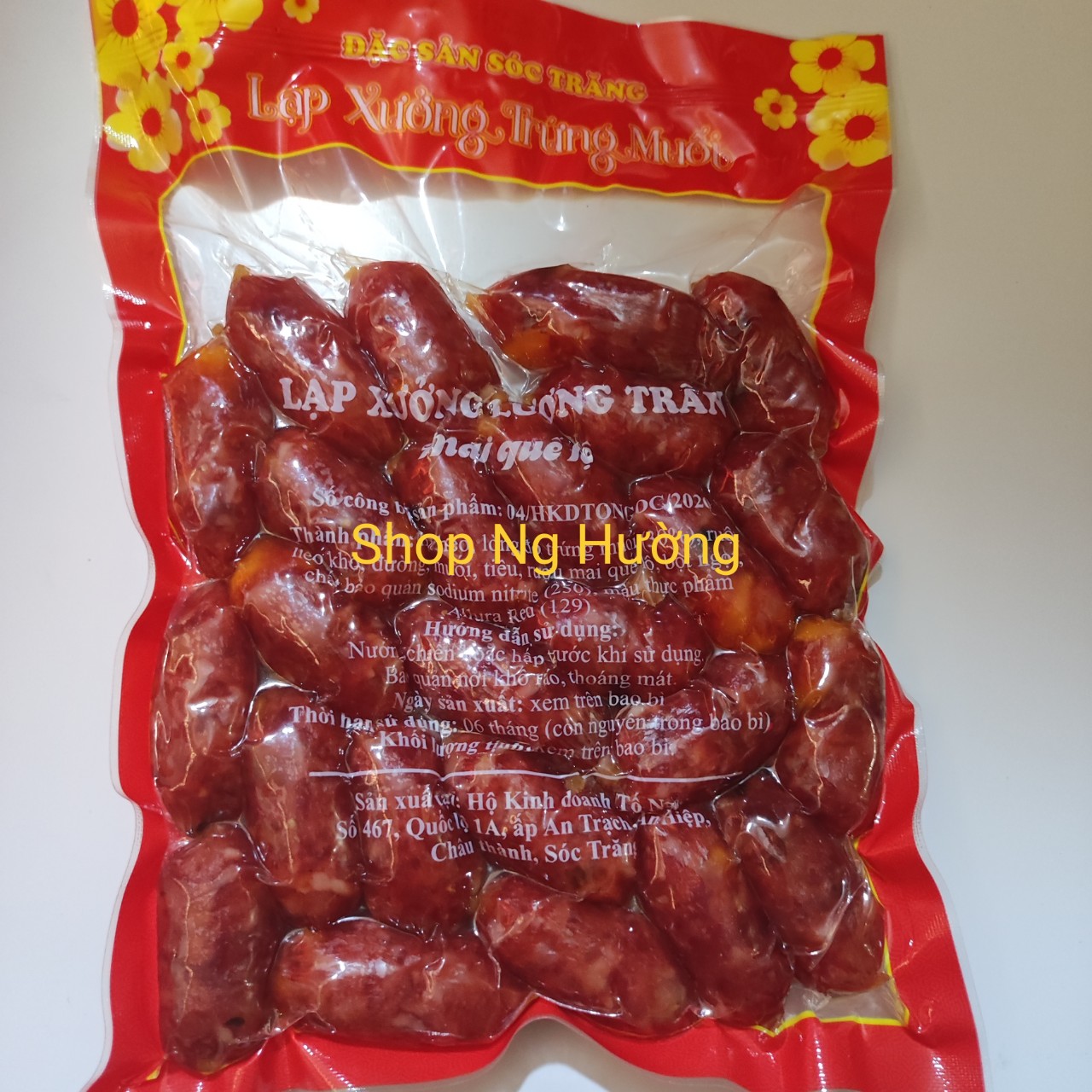 Lạp xưởng trứng muối Lương Trân, đặc sản Sóc Trăng