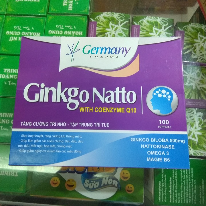 Viên hoạt huyết dưỡng não cao cấp GERMANY PHARMA GINKGO NATO - Giúp tăng cường trí nhớ- tập trung trí tuệ