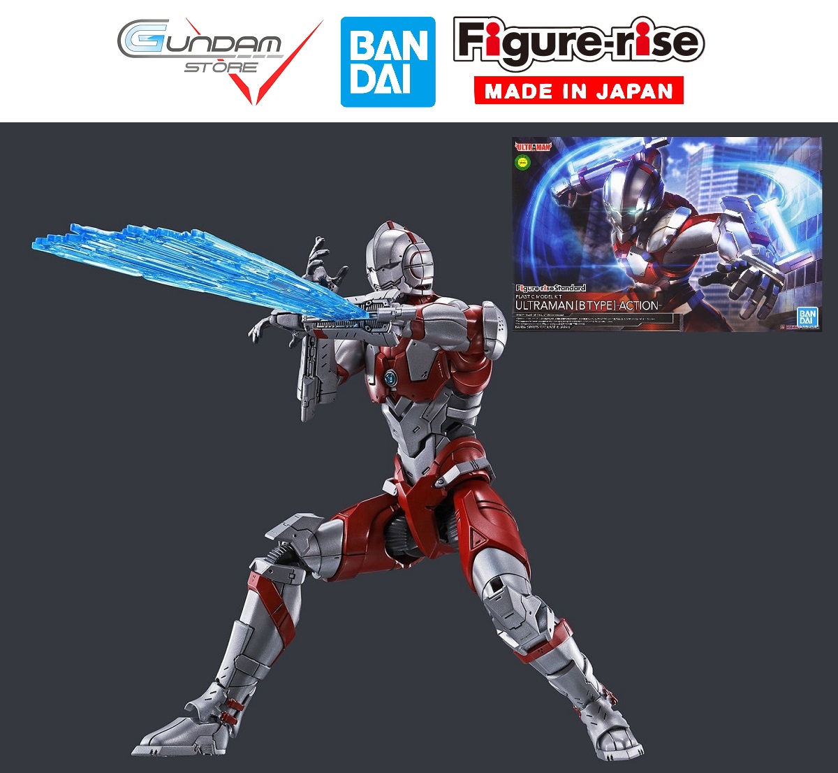 Mô Hình Lắp Ráp Ultraman B Type Action Figure Rise Bandai 1/12 Đồ Chơi Anime Nhật