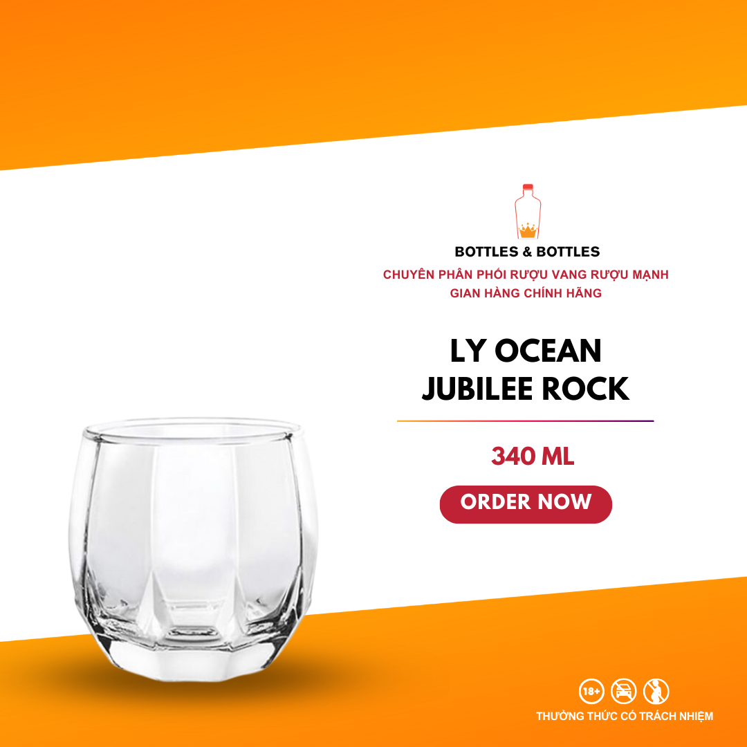 Ly thủy tinh ocean jubilee rock 340ml