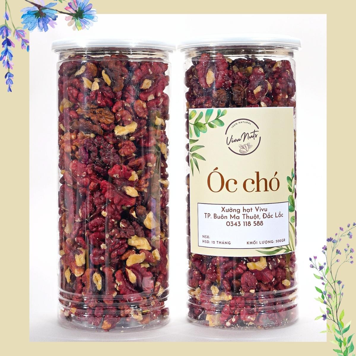 500 gram Nhân óc chó đỏ - Hạt óc chó đỏ tách vỏ sấy chín