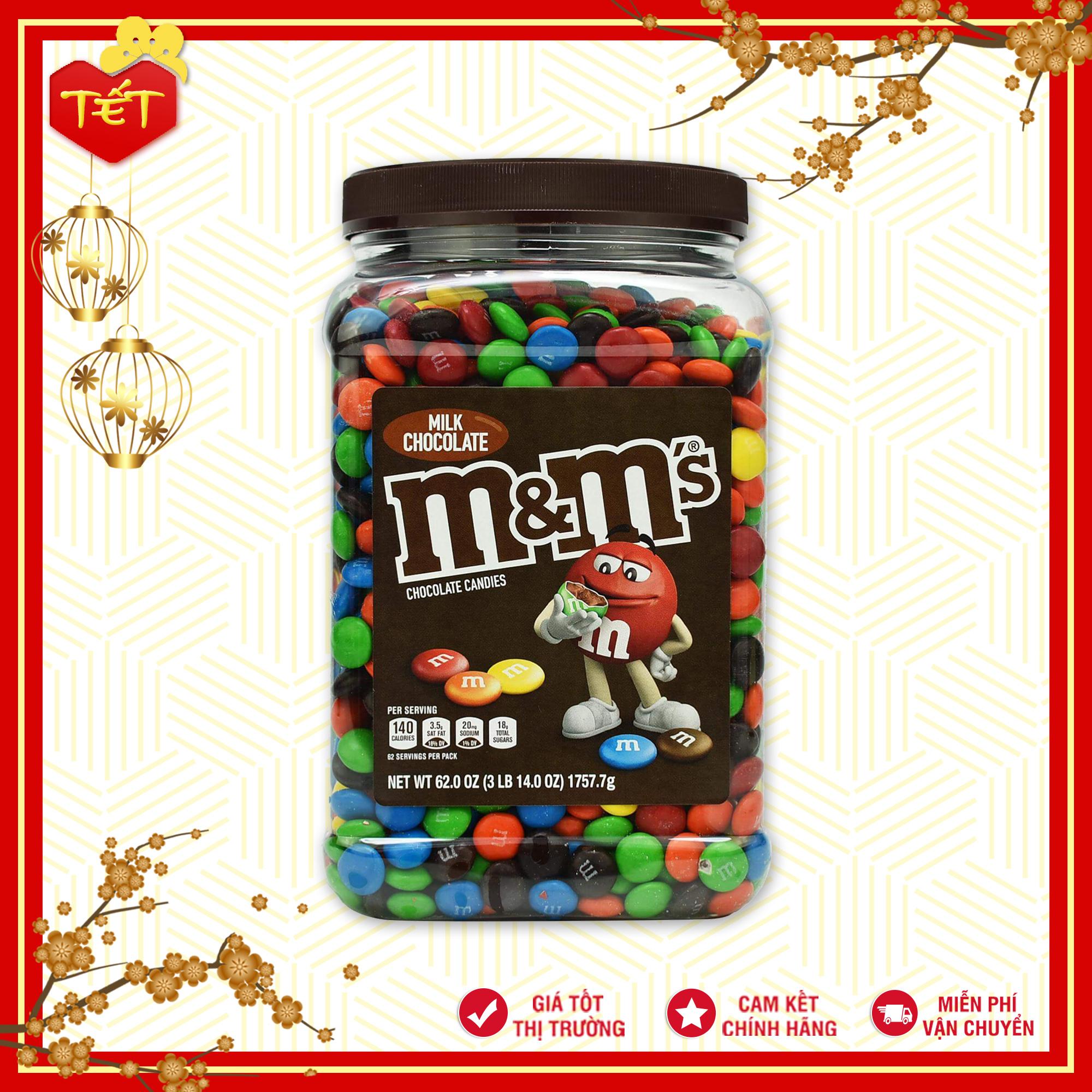 Kẹo socola sữa mỹ m&m milk chocolate pantry size