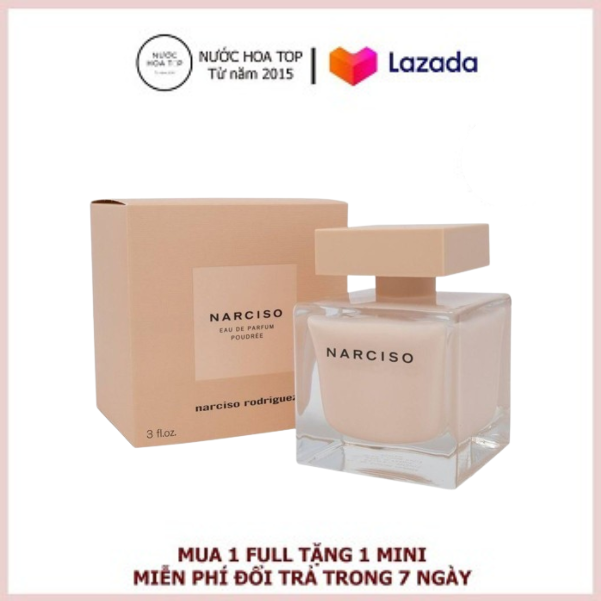Nước hoa narciso poudree edp 90ml - freeship - nước hoa chính hãng