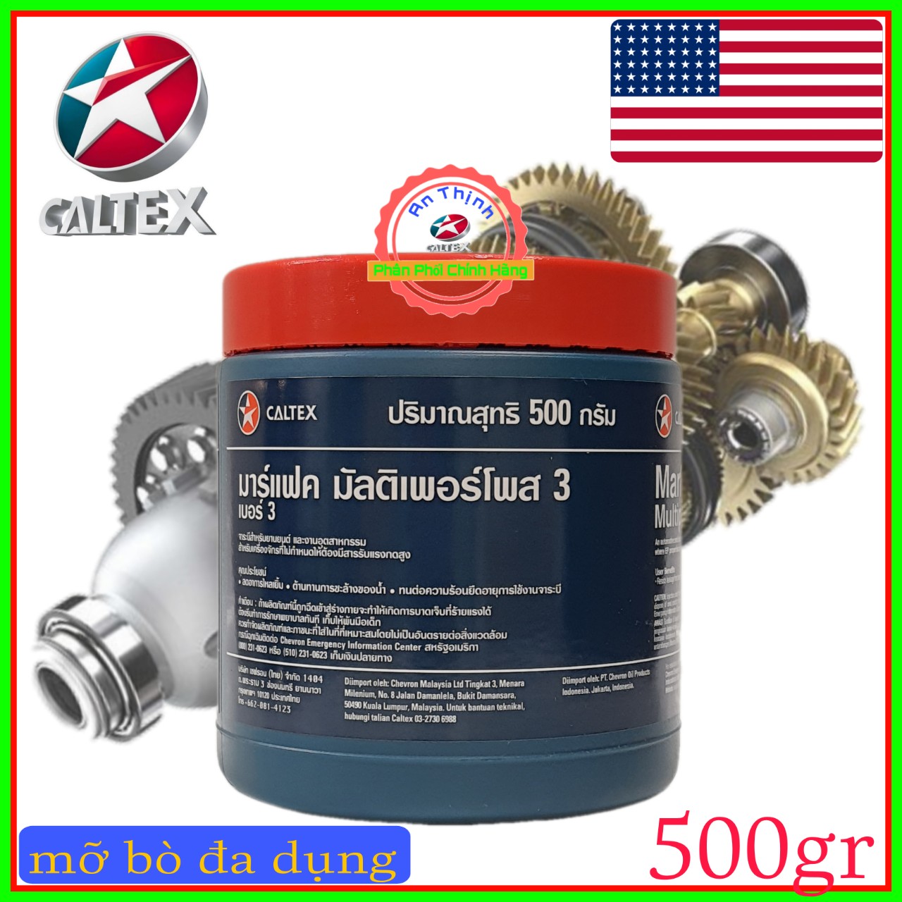 Mỡ đa dụng caltex marfak multipurpose 3 -sản xuất tại thái lan.
