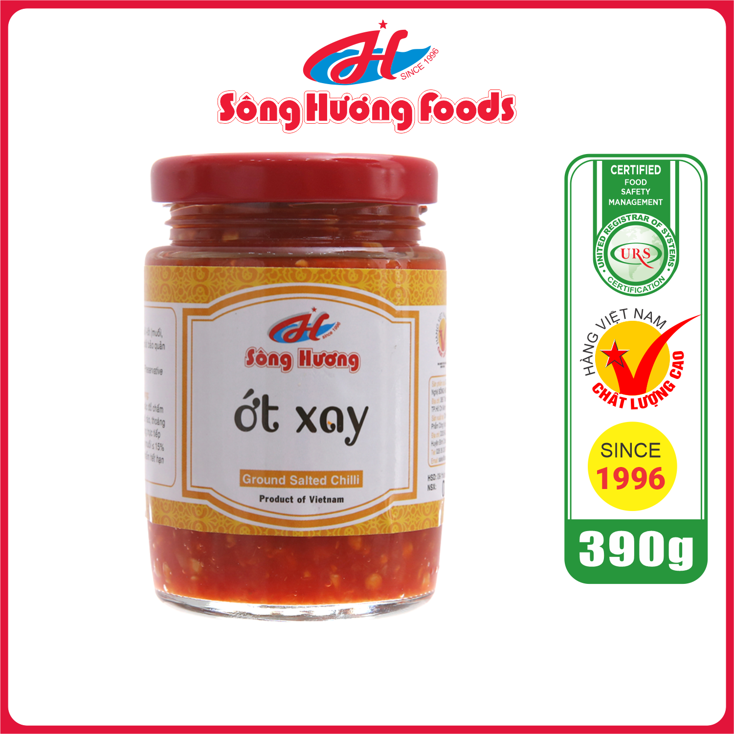 Ớt Tươi Xay Sông Hương Foods Hũ 390g - Nấu lẩu mắm , Chưng trứng , ăn kèm cơm , bún