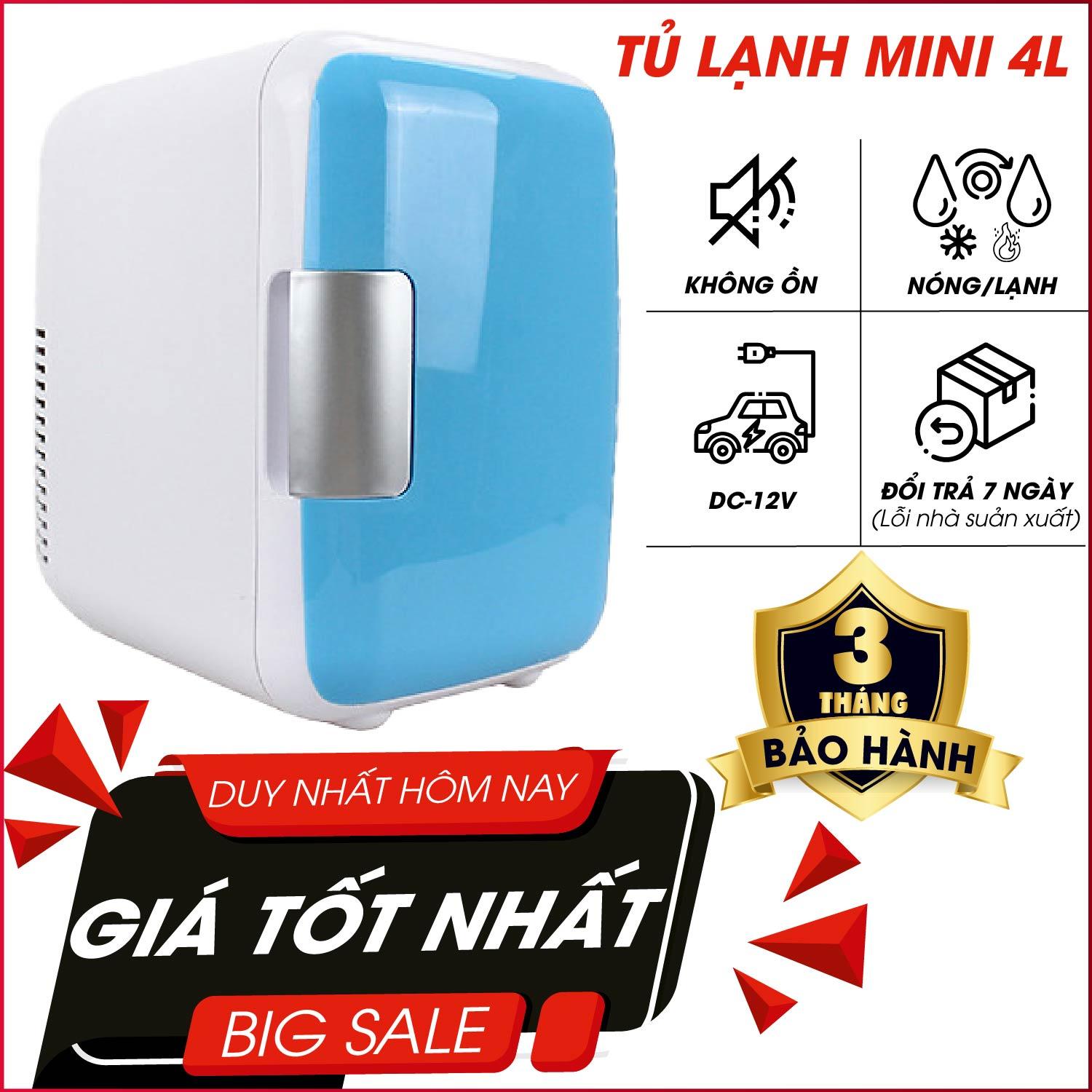 Tủ lạnh mini hộ gia đình và xe hơi VegaVN - 4Lít-Tủ lạnh, tủ mát mini dùng cả trong nhà, trên oto, xe hơi Cao cấp Agiadep