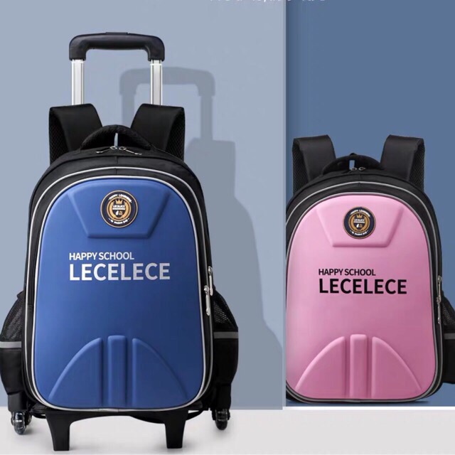 Sẵn hàng Balo keos cho bé trai màu xanh ( tặng kèm hộp bút +đồng hồ+ bọc cặp)