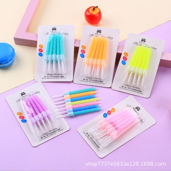 Nến sinh nhật 10 Vỉ nến trang trí bánh sinh nhật bánh kem