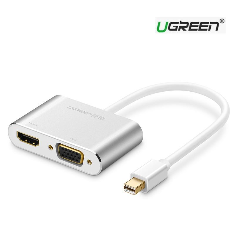 UGREEN 10439 - MINI DISPLAYPORT TO HDMI VÀ VGA - Cao cấp