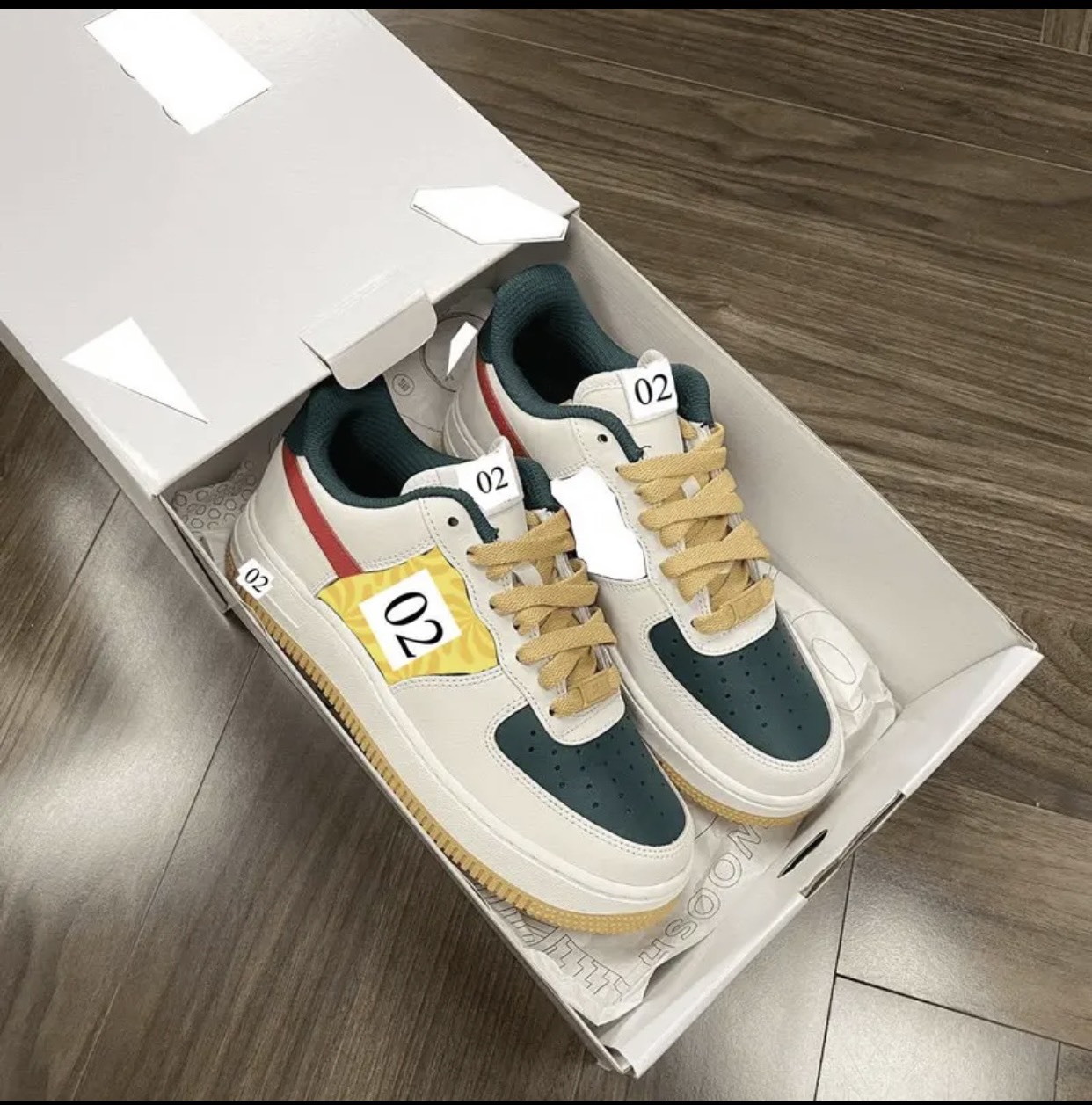 Giày thể thao ulzzang , giày sneaker hoot 2023, af1 ariforceone phẩy đỏ nam nữ full sz 36-43