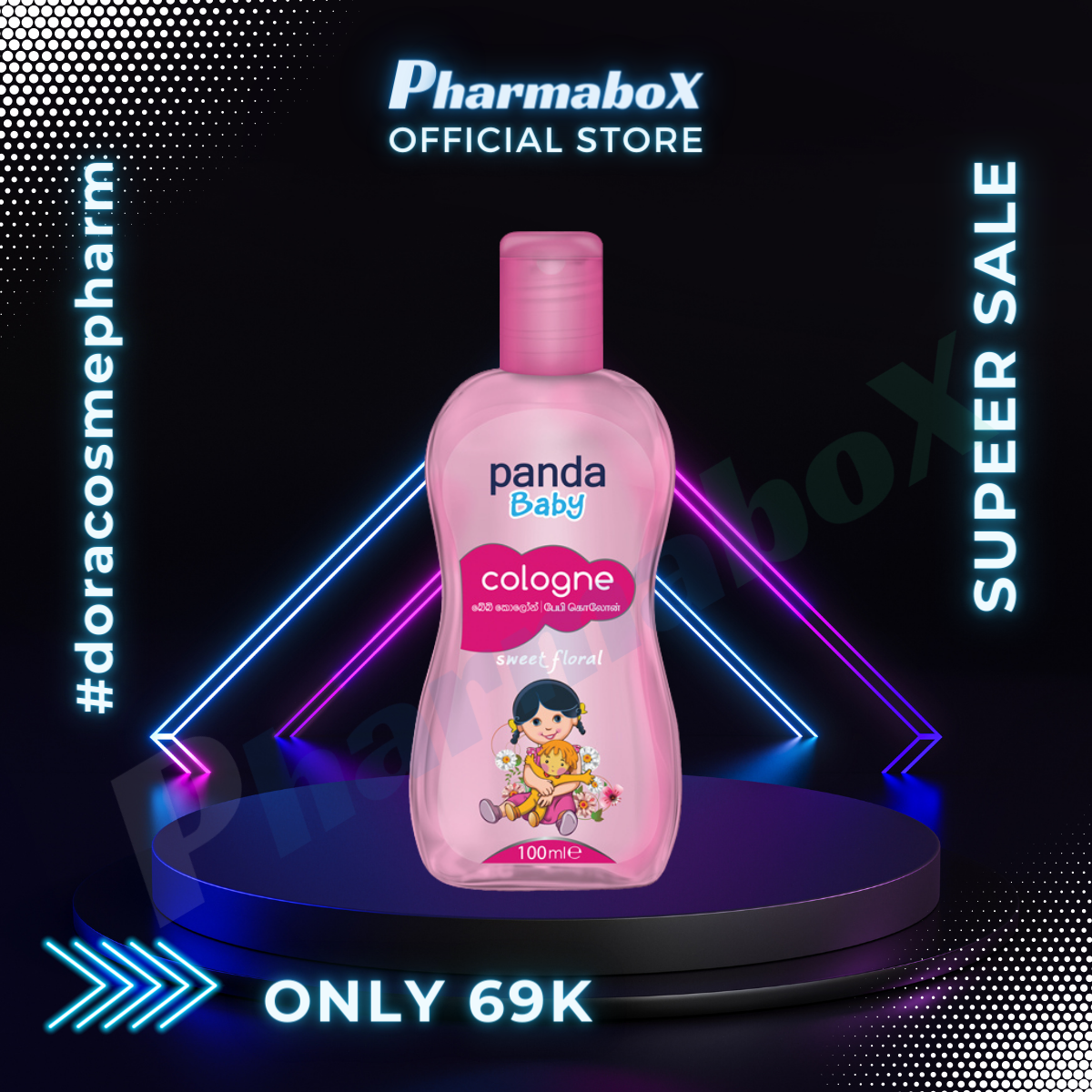 [Freeship Max - Quà tặng đơn từ 135k] Nước hoa cho bé Panda Baby Cologne Sweet Floral 50-100ml