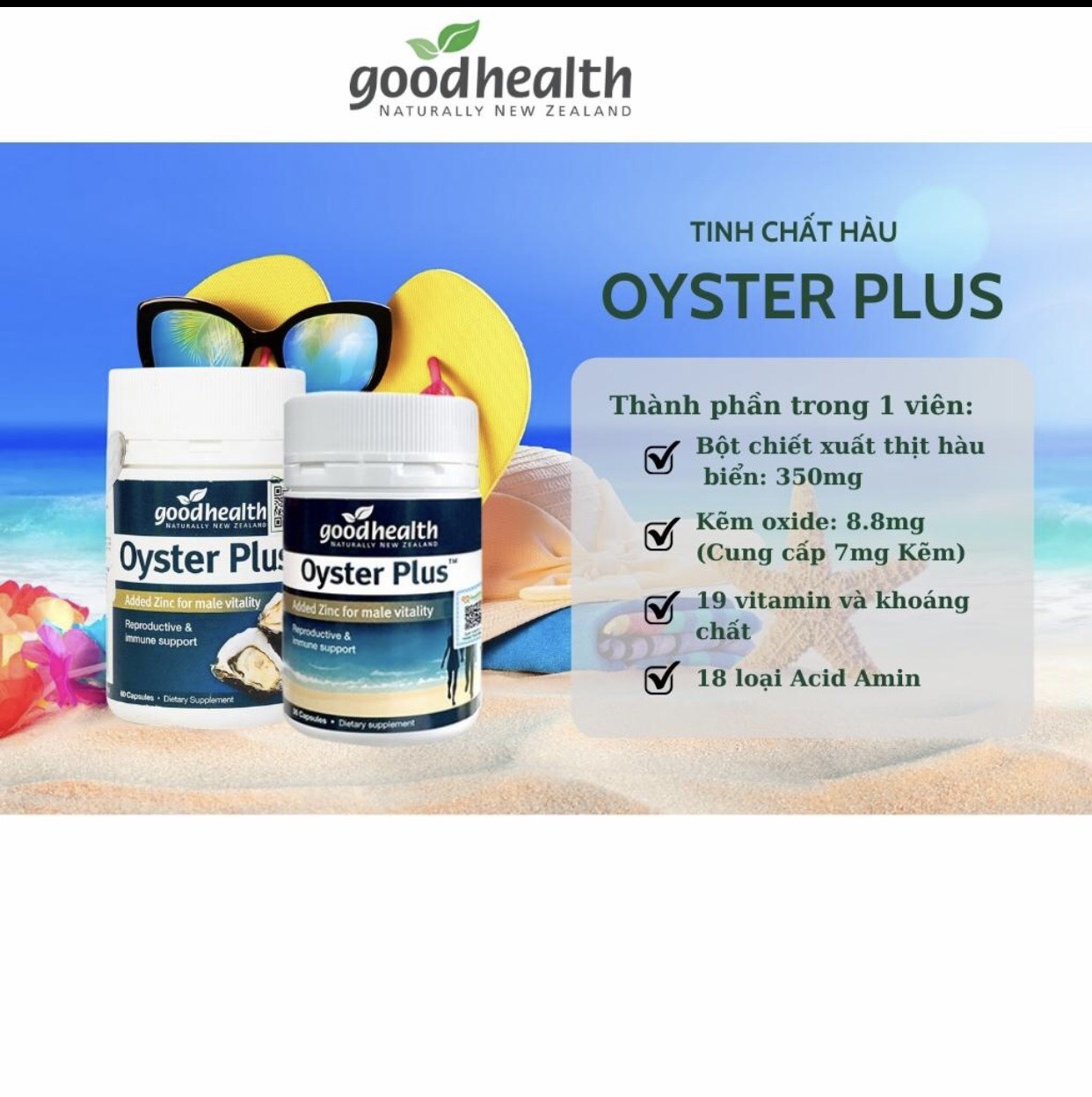 Tinh Chát Hàu Gooodhhealth Oyster Plus Tăng Cường Sức Khỏe nam Giới