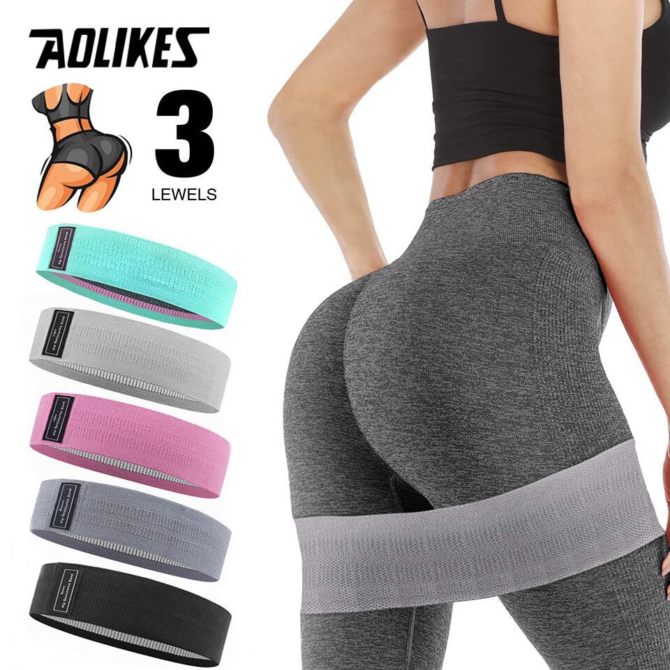 Dây kháng lực đàn hồi Miniband Aolikes A-3604 tập cơ mông đùi chân Hip Resistance bands