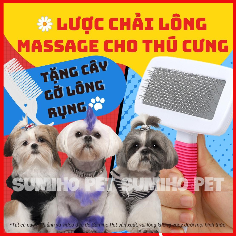 Lược chải lông và massage cho chó mèo Taotaopet