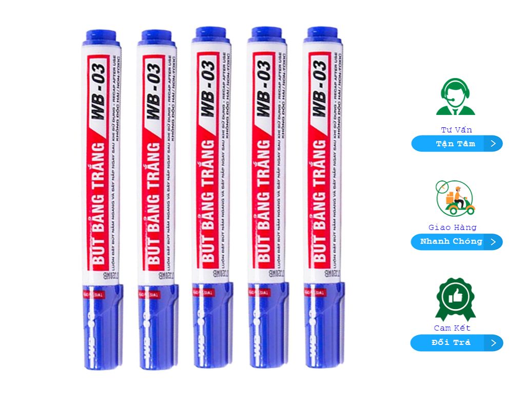 Combo 10 cây Bút lông bảng Thiên Long WB-03 , Bút dạ bảng, Bút dạ xóa được, Bút viết bảng, viết lông bảng, Viết bảng trắng - Loki Home