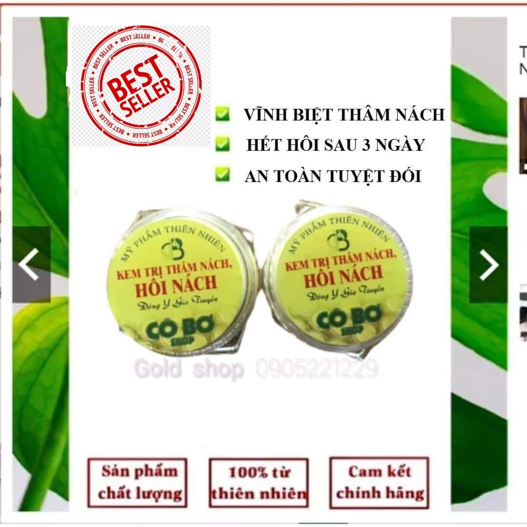 COMBO 2 LỌ KEM CÔ BƠ TRỊ HÔI, THÂM NÁCH - SÁNG MỊN DA ,Kem loại bỏ thâm , khử mùi hôi nách Cô Bơ giảm thâm vùng kín đầu gối khuỷu tay chân - Hết hôi sau 3 ngày , hết thâm sau 7 ngày