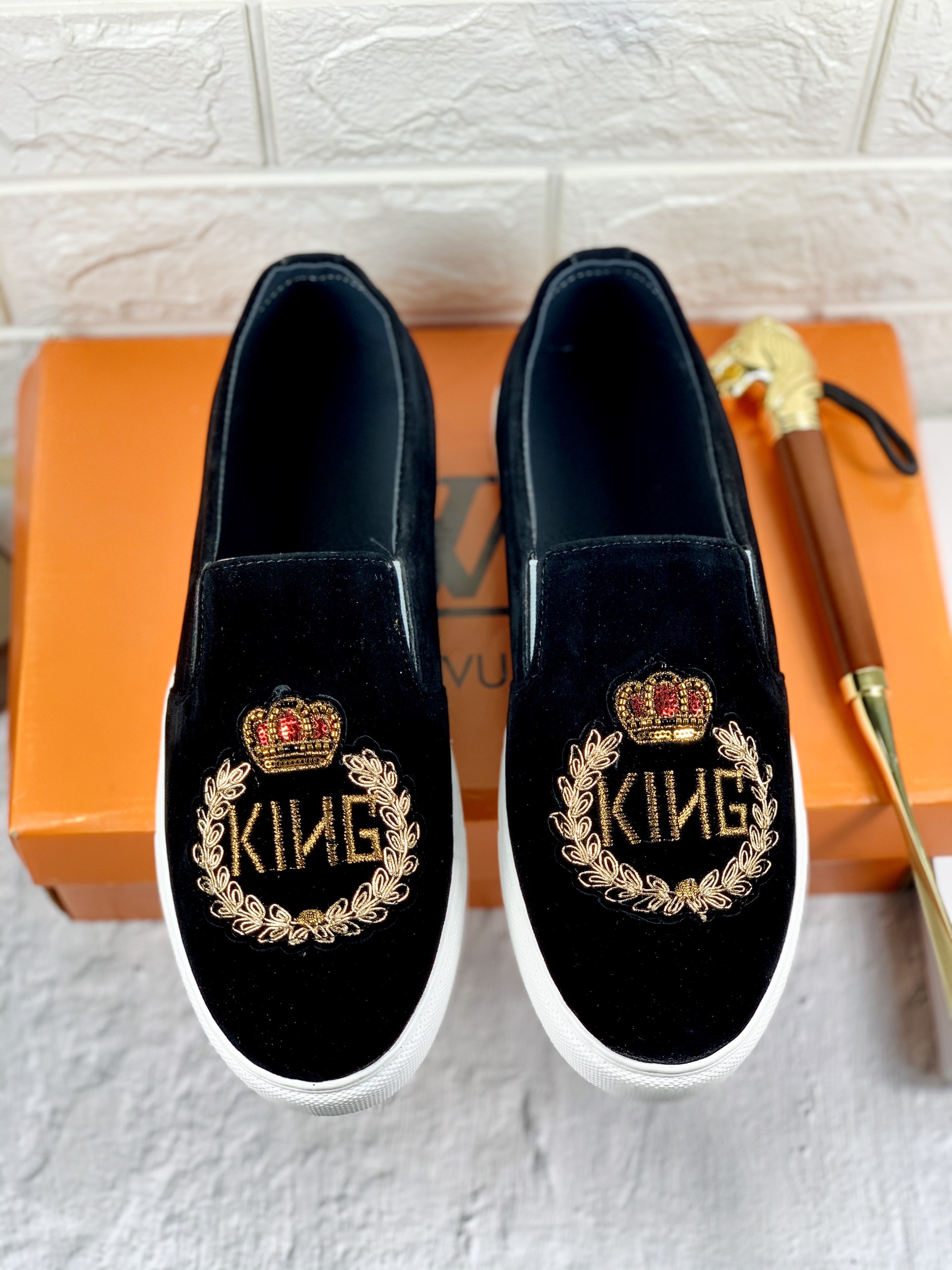 Giày lười nam đẹp 2020, Da lộn MÁC KING Đế khâu chắn chắn cực xịn