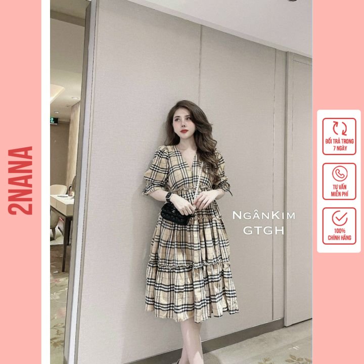 Váy bầu công sở đầm bầu dáng suông freesize từ 43-73kg
